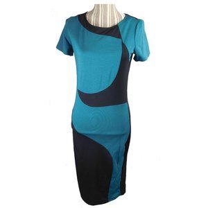 Geometric Patchwork Classical Crewneck BodyCon